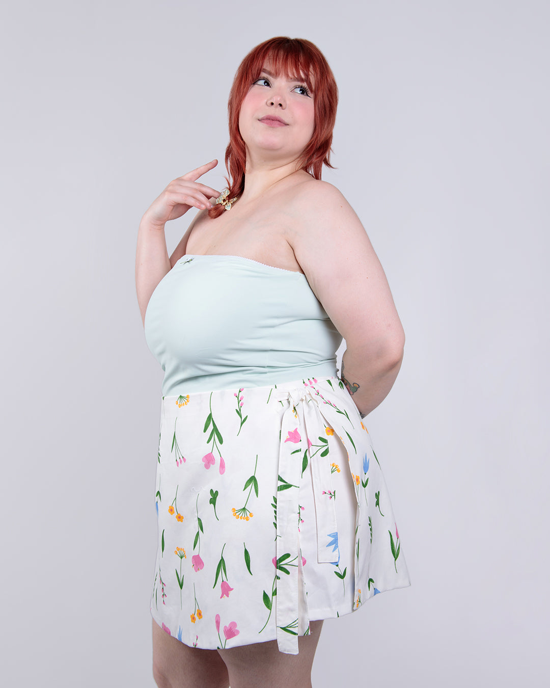 Top Faixa Chantilly - Verde claro
