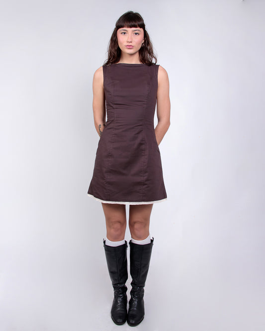 Vestido Tulipa - Marrom
