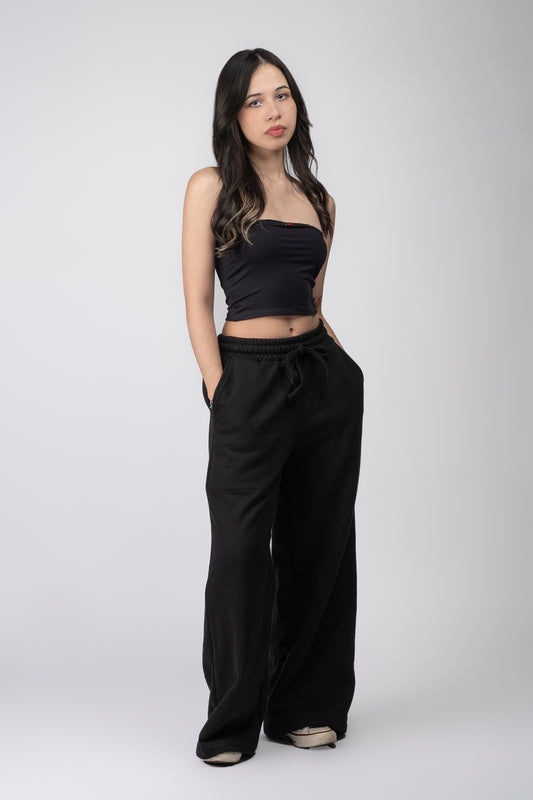 Calça Moletom Soltinha - Preto