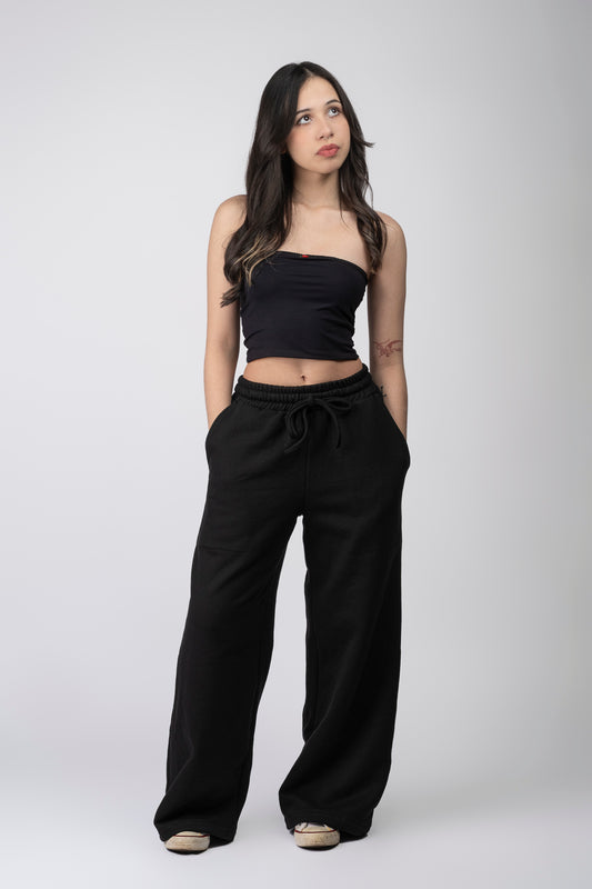Calça Moletom Soltinha - Preto